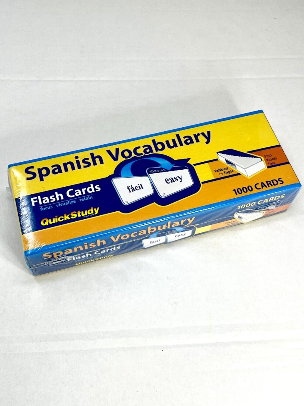 NEW ~ BarCharts QuickStudy SPANISH VOCABULARY 1000 Flash Cards